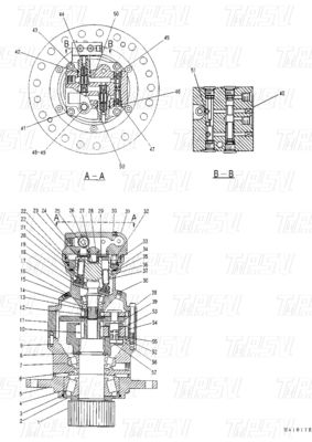 Premium Excavator Swing Drive Motor Dengan Planet Reducer yang Ditingkatkan