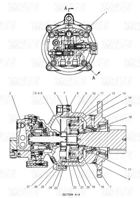 E307C Motor Swing Drive Penggali Hidraulik Untuk Aplikasi yang Mengharukan