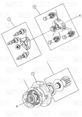 486-1577 Bolt Baja pada Excavator Swing Drive untuk bengkel mesin