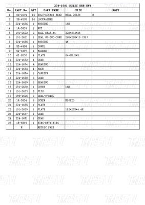 Bolt Baja Pada Penggerak Swing Excavator / Motor Perjalanan