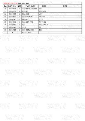 Heavy Duty Black Excavator Swing Drive Catalog Untuk Berbagai Model OEM