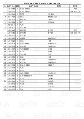 Bolt pada instalasi 136-2850 E315B Excavator Travel Drive Catalog Motor dengan planet Reducer