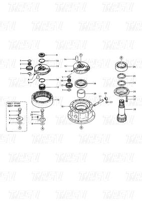 Custom Black Steel 096-4329 5I-5393 5I-5394 096-5898 5I-5492 099-4137 E200B Excavator Swing Drive Catalog Repair Shop