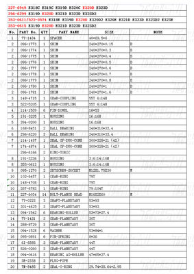 OEM Baja 227-6949 296-6299 353-0611 523-0574 353-0615 E320D Excavator Travel Drive Catalog Gearbox Assembly