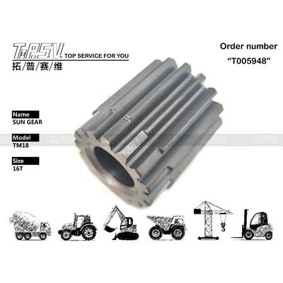 Precision Black XKAY-01766 TM18 Excavator Travel 2 Stage Sun Gear Drive Untuk Penggerak Motor Hidraulik