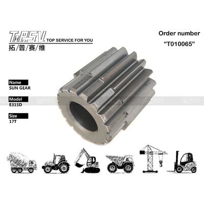 Baja Hitam Premium 165-5793 E315C Excavator Travel 2 Stage Reducer Sun Gear