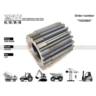 Daya tahan Baja Hitam DH420-7 Excavator Travel 2 Stage Sun Gear Drive Motor Untuk Penggerak Motor Hidraulik
