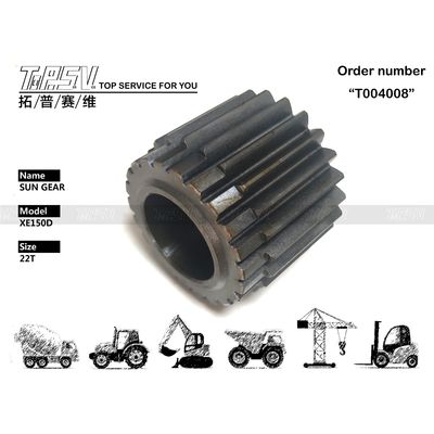 Heavy Duty Steel XE150D Excavator Swing 2 Stage Sun Gears untuk Transmisi Excavator