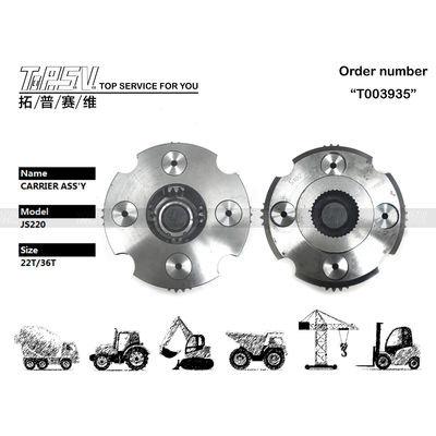 Instalasi Mesh Gear Meshing Tugas Berat JS200 Excavator Swing 2 Stage Carrier Assy Untuk Kemasan Transportasi Tas Berurusan Untuk Penanganan Bahan tugas Berat