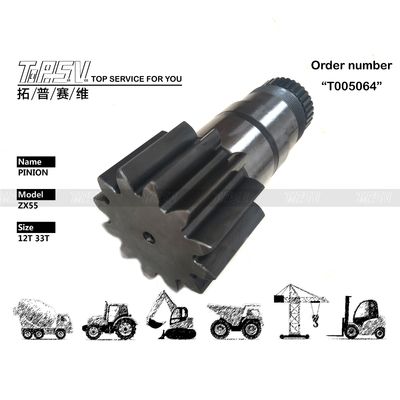 Precision tinggi lainnya ZX55 Excavator Swing Pinion Reducer Bagian dengan perawatan panas dan bahan baja