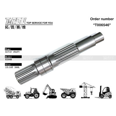 096-4372 Pengolahan Panas Baja E200B Excavator Travel Motor Shaft Untuk Kinerja Superior Dan Umur Panjang
