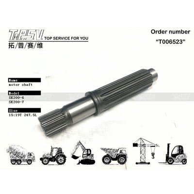 YN15V00017S009 Pengemasan Transportasi SK200-6 Excavator Travel Motor Shaft untuk Hidraulik Motor Drive Excavator Transmission System dalam Dealed Bag