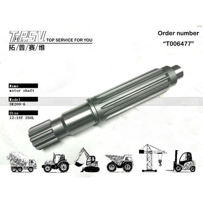 YN15V00017S009 SK200-6 Excavator Travel Motor Shaft untuk Pengolahan Panas Mesin Excavator dan Pemasangan Mesh Gear