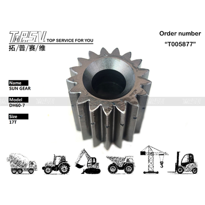 Kekuatan DH60-7 Excavator Perjalanan 2 Tahap Sun Gear Mudah Instalasi