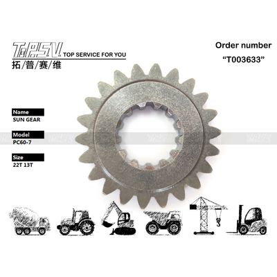 201-26-71150 Mudah Dipasang PC60-7 Excavator Swing 1 Stage Sun Gear Motor dengan Drive Motor Hidraulik Kinerja yang dapat diandalkan