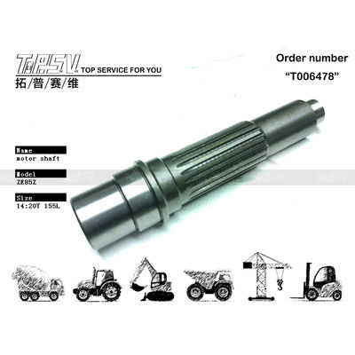 Customized ZE85E Excavator Travel Motor Shaft Gear Pump untuk bengkel mesin dalam bahan baja