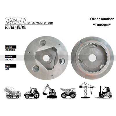 YN53D00008S011 Perangkat Perjalanan Excavator Baja SK200-7 2 Tahap Carrier Warna Hitam Komponen Rekayasa Presisi Memastikan Gerakan Halus dan Umur Panjang