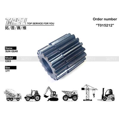E303 Excavator Travel 2 Tahap Sun Gear Parts Untuk Suku Cadang Ekskavator Drive Perjalanan