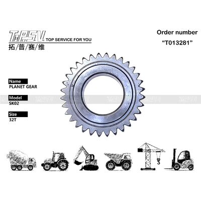 SK02 Ekskavator Travel 1 Tahap Planet Gear Parts Untuk Suku Cadang Ekskavator Penggerak Perjalanan