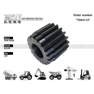 353-0538 E312D Excavator Swing 2 Tahap Sun Gear Parts Untuk Suku Cadang Swing Drive Excavator