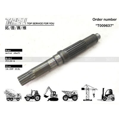 Good price TZ263B2002-01 PC120-6 Excavator Travel Motor Shaft Steel Tear Resistance on line