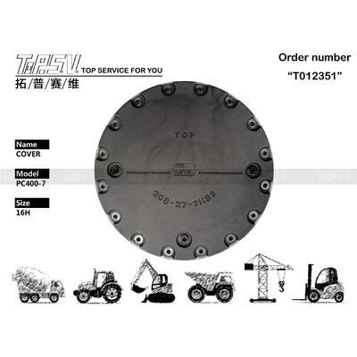 208-27-71183 Ukuran kemasan Tergantung pada jenis kemasan PC400-7 Excavator Travel Drive Cover Komponen rekayasa presisi Meningkatkan kinerja excavator