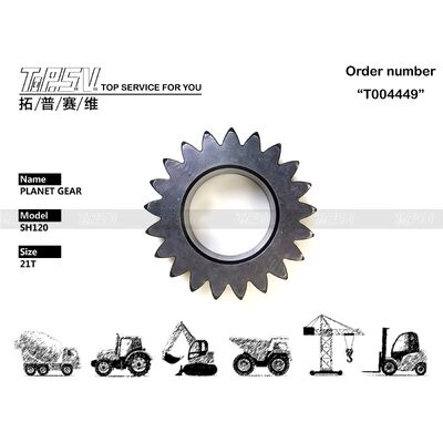 Baja SH120 Excavator Swing 2 Stage Planetary Gear Tingkat Kebisingan Rendah untuk Mesin Berat