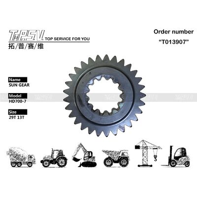 HD700-7 Ekskavator Ayunan 1 Tahap Sun Gear Pinion Untuk Suku Cadang Ekskavator Penggerak Ayun