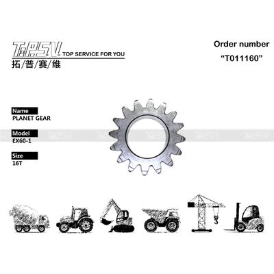 3036285 Kompatibilitas Universal EX60-1 Excavator Swing 1 Stage Planetary Gear dengan Gear Rotary yang Dikurangi